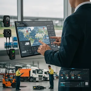 Fleet management system showing advanced GPS tracking and productivity features