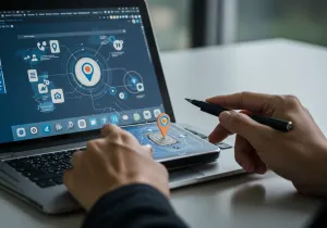 Business Outcomes with GPS tracking benefits Visual Business Outcomes with GPS tracking benefits illustration