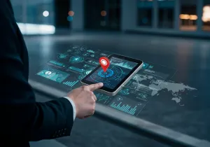 Business Outcomes with business fleet tracker Visual Business Outcomes with business fleet tracker illustration