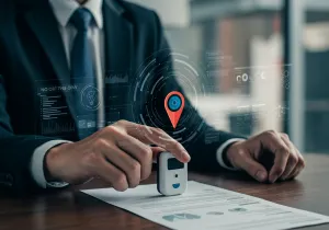 Implementing business fleet tracker Visual Implementing business fleet tracker illustration