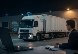 Business Outcomes with Commercial Fleet Optimization Visual Business Outcomes with Commercial Fleet Optimization illustration