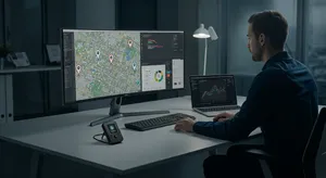 Fleet management system displaying key GPS tracking features