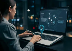 Company GPS Tracker Overview Visual Company GPS Tracker Overview illustration