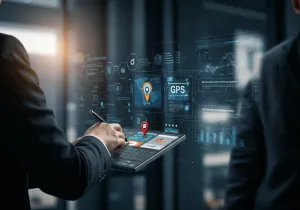 Business Outcomes with company GPS tracking systems Visual Business Outcomes with company GPS tracking systems illustration