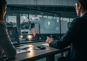 Implementing company truck GPS tracking Visual Implementing company truck GPS tracking illustration