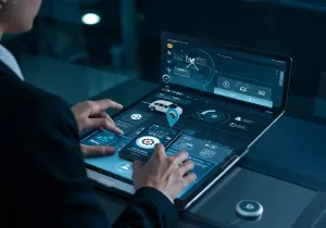 Business Outcomes with GPS tracker features Visual Business Outcomes with GPS tracker features illustration