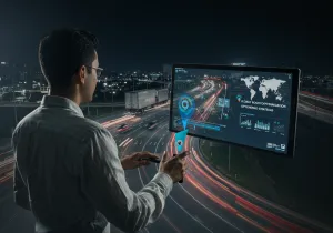 Business Outcomes with Fleet Route Optimization Strategies Visual Business Outcomes with Fleet Route Optimization Strategies illustration