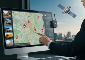Fleet GPS tracking dashboard showing key performance metrics