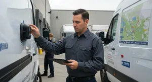 Fleet management dashboard displaying key performance metrics