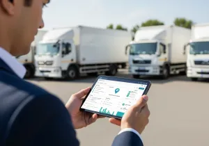 GPS Tracker for Commercial Vehicles Overview illustration