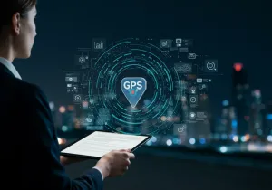 Business Outcomes with GPS tracking business Visual Business Outcomes with GPS tracking business illustration