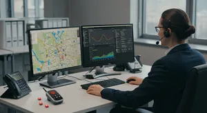 Modern GPS tracking software dashboard interface