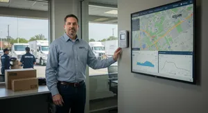 Network connectivity setup for GPS fleet management with coverage testing