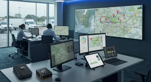 Fleet tracking system with real-time alerts and GPS monitoring dashboard